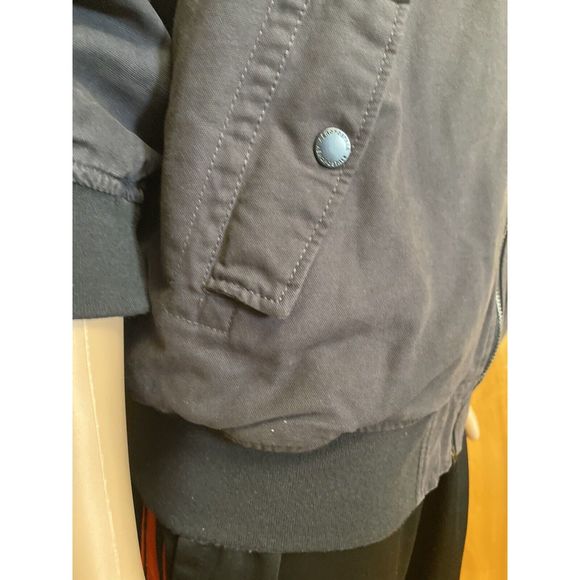 Aéropostale Bomber Gray Jacket - Sherpa Lined - Zipper Closure - Size L - Picture 5 of 14